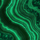 Close-up of wavy green stone bands, a material reference for the Iris necklace