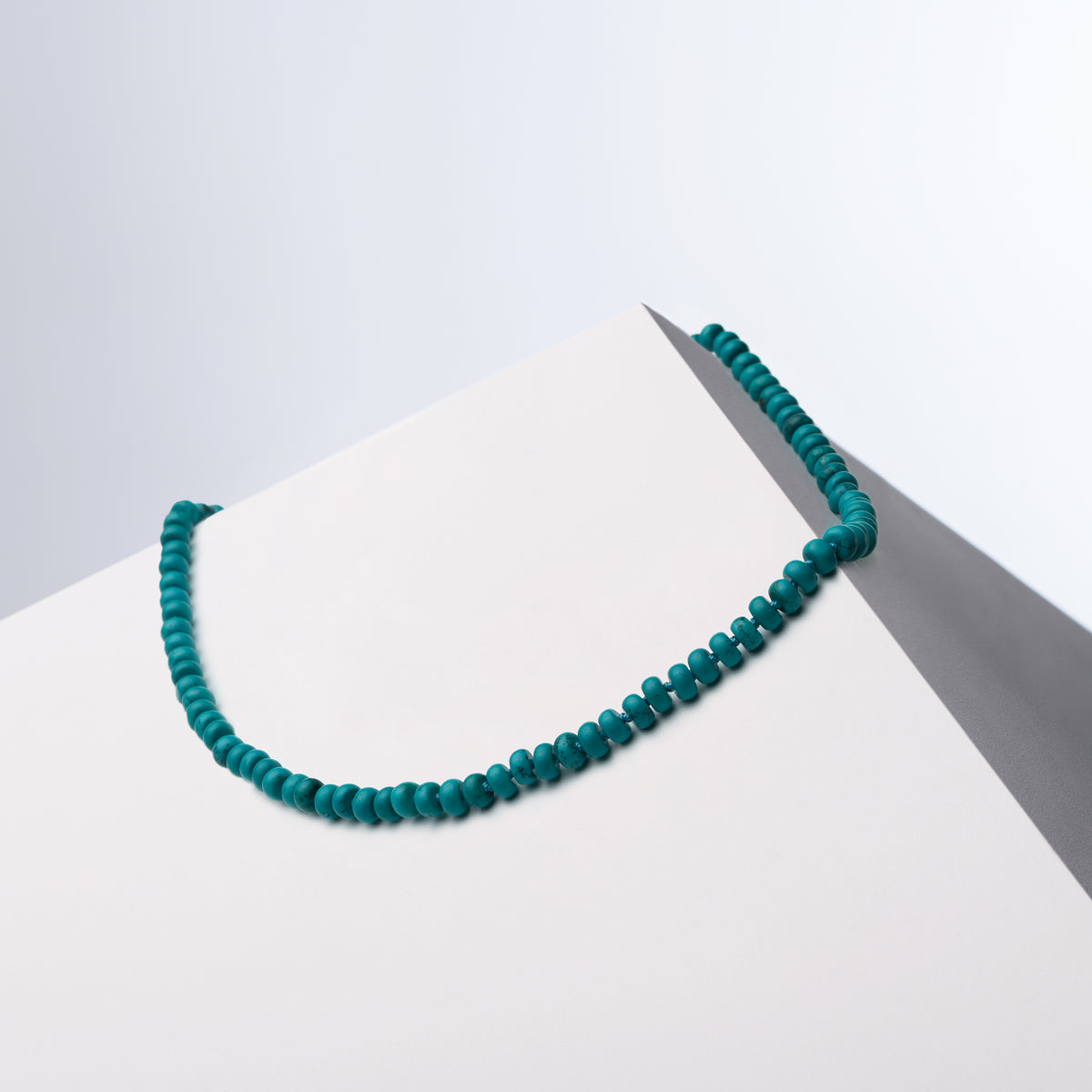 Bébé Turquoise 18-inch row with signature gold-plated Bébé Lock — House of Sól fine jewelry